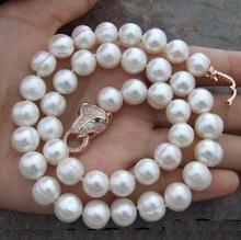 AAA 10-11 mm real natural south sea baroque white pearl necklace 18 inch 2024 - buy cheap