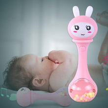 Móbile de música para bebês, brinquedo fofo de chocalhos para agitar música e oscilar para bebês recém-nascidos 2024 - compre barato