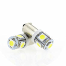 10 шт. BA9S 5 SMD LED 5smd 5led световой индикатор автомобиля Интерьер Клин для лампочек лампа BA9S 5SMD 5050 3 чипа DC12V белый синий красный цвет 2024 - купить недорого