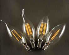 Filamento de luz de vela LED E14, 110V, 220V, candelabro de cristal E14, 110V, sin atenuación regulable 2024 - compra barato