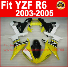 NEW HOT motorcycle fairings kit for YAMAHA R6 2003 2004 2005 YZF R6 03 04 05 yellow white fairing kits  parts 2024 - buy cheap