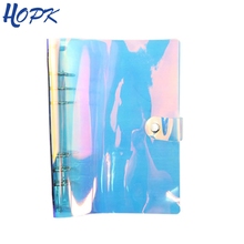 Cuaderno de arcoíris transparente con láser A5 y A6, organizador de Agenda Personal semanal, diario de viaje, libros de notas en espiral, 2019 2024 - compra barato
