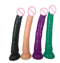 AMABOOM 21*3.5cm crystal soft jelly soft realistic dildo anal butt plug dildos long penis sucker cup toy adult sex toy for woman 2024 - buy cheap