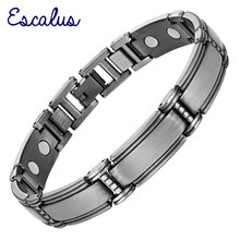 Escalus-pulsera magnética de Color plata antigua para hombre, brazalete clásico con imanes orgánicos para la salud, regalo de joyería 2024 - compra barato