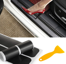 Decoration Scuff Plate Door Sill Carbon Fibre Sticker Car Accessories For KIA RIO K2 Sedan Hatchback 2010 To 2014 2015 2016 2017 2024 - buy cheap