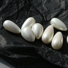 Pendientes de perlas de imitación de concha, gota de agua blanca, 9-20MM, 20 Uds., colgantes de oreja, accesorios de joyería 2024 - compra barato