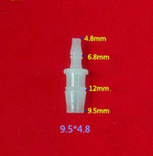 Conector de plástico de 9,5x4,8mm, adaptador de manguera, conector reductor, Conector de tubería 100pcs 2024 - compra barato