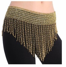 2018 Hot Selling Women Belly Dance Costume Hip Skirt Scarf Wrap Waist Belt Adult Dancewear Waist Chain Golden/Silver 2024 - buy cheap