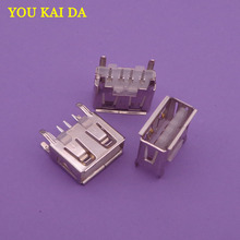 5Pcs/lot A Type Flat Angle (180 Degree) Female USB PCB Connector Socket, USB Jack Plug usb 2.0 jack 2024 - buy cheap