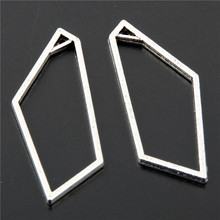 30pcs  Silver Color Polygon With Triangle Metal Charm For Jewelry Making Pendants Jewelry Accessories A2642 2024 - buy cheap