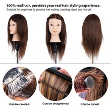 20" Mannequin Head Hairdressing Training Head Hair Braiding Practice Dummy Head High Temperature Fiber Head Model 2024 - buy cheap