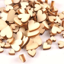 Mini corazón mezclado de madera Natural para decoración del hogar, accesorio de artesanía artesanal de 6-12mm, m1686, 100 Uds. 2024 - compra barato