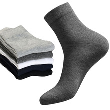 3 Pairs Men Socks Spring Summer Models Nano Silver Ion Tube Stinky Men Season Business Socks Solid Color Combed Cotton Men Socks 2024 - buy cheap