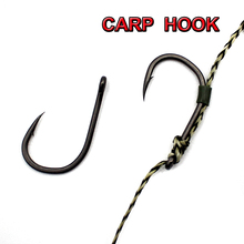 25PCS Carp Hooks Wide Gape Barbed Hook for Carp Fishing Needle Sharp Curve Carp Fishing Hooks Matt Black Pop up Boilies Europe 2024 - buy cheap