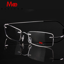 Meeshow Rimless Glasses High Quality Beta Titanium 100% pure Titanium Eyeglasses Myopia Optical Frame 8505 2024 - buy cheap