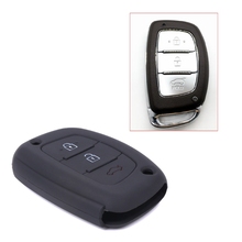 Silicone Car Key Case Cover 3 Buttons For Hyundai IX25 IX35 Creta 2024 - buy cheap