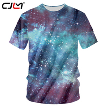 Мужская футболка в стиле Харадзюку CJLM, Повседневная Уличная одежда в стиле хип-хоп с 3d принтом галактики и космоса, летние футболки с короткими рукавами 2024 - купить недорого