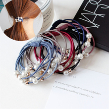 Ruoshui Pearl Elastic Hair Bands For Woman Girls Hair Ties Ponytail Holder Rubber Band Hair Gum Scrunchies Hair Accessories Rope 2024 - buy cheap