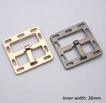 Wholesale Free shipping 20pcs/lot  1inch/26mm metal alloy pin buckle square belt buckle black and gold  BK-062 2024 - buy cheap