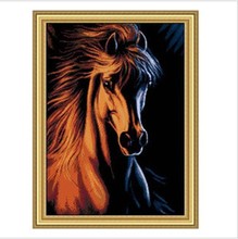 Embroidery Package Free Shipping  Cross Stitch  Best Quality---Luxurious Steed Courser Horse Animal Oil Painting  Top grade  New 2024 - buy cheap