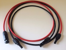 1 par de conectores de Cable Solar PV, Cable de cobre negro y rojo con conector Solar, Cable de extensión Solar 6/4/2.5 mm2 10/12/14 AWG 2024 - compra barato
