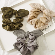 Bunny Ears Hair Scrunchies Elastic Hair Bands Big Size Hair Ties Bowknot Scrunchie Wide Ponytail Holder Girls Hair Accessories 2024 - buy cheap