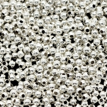 8Seasons-Cuentas de semillas redondas con base de hierro, bolas lisas de Color plateado para hacer joyas DIY, alrededor de 2mm de diámetro, agujero: aproximadamente 1mm, 3000 Uds. 2024 - compra barato