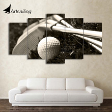 HD printed 5 piece canvas art Golf clubs and ball picture painting wall pictures for living room modern free shipping CU-1794B 2024 - buy cheap