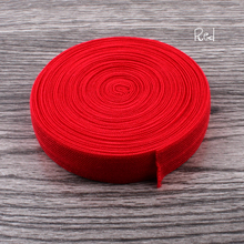 30yards/lot 5/8" (16mm) Red Shiny Solid Fold Over Elastic Ribbon FOE for Baby Girls Hair Accessories/Headbands 2024 - buy cheap