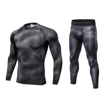 Mens Sport Suit Fitness Tights Long Sleeve Shirt +Pant Men's Running Set Compression Gym Clothing Quick Dry Jogging Sportswear 2024 - buy cheap