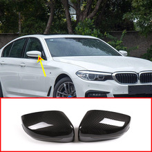 Capa para retrovisor em fibra de carbono, 2 peças, para bmw série 5, 7, g30, g11, g12, 6 series, gt 2018, 2019 2024 - compre barato