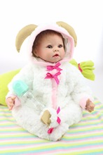 Novo design de boneca de bebê recém-nascido de 20 polegadas, boneca viva estilo cabra, brinquedo de corpo de pano para sua filha 2024 - compre barato