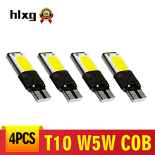 Hlxg-lâmpada led branca para farol automotivo, 12v, 4 peças, luz lateral, w5w, t10, cob 6w, 2019, 194 2024 - compre barato