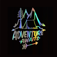 Car Stickers 3D 20.9*18cm Adventure Awaits Pine Tree Travel  Mountains Stickers and Decals Car Styling Funny Sticker On Cars 2024 - buy cheap