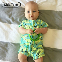 2022 New Arrival Baby Clothes Banana Printed  Newborn Rompers Baby Short Sleeve Overalls Todder Clothes for Babies Bodysuit Cute 2024 - buy cheap
