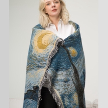Хлопок Ван Гог звездное одеяло Звездная ночь плотное одеяло постельное покрывало для спальни скатерть гобелен домашний декор подвесное одеяло 2024 - купить недорого