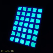 Ultra blue color square dot 3.45x3.45mm 5x7 array dot matrix led display 2024 - buy cheap