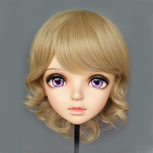 (Miao-5) Женская милая девочка каучуковая полуголовая Kigurumi BJD маска для косплея японское аниме ролевая маска Лолиты кросс-кукольная маска 2024 - купить недорого