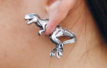 1 pcs Charming Jewelry Accessories 1 Piece Fashion Tyrannosaurus Design Alloy Piercing Woman Ear Stud 5 Colors EAR-0444 2024 - buy cheap