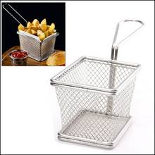 Food Grade Mini Chips Fryer Basket Stainless Steel Fryer Serving Food Presentation Basket Kitchen French Fries Baskets 2024 - buy cheap