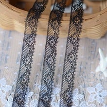 2018 hot sale lace accessories Taiwan silky black lace flower edge 1.2 cm wide 2024 - buy cheap