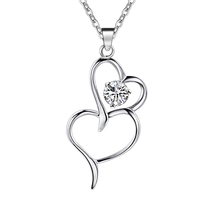 love heart simple wholesale silver plated Necklace New Sale silver necklaces & pendants /RYEEGQSQ QMEREDGV 2024 - buy cheap