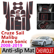 Anti-Slip Rubber Gate Slot Cup Mat for Chevrolet Cruze Sail Aveo Sonic Malibu 2013 2014 2015 2016 2017 2018 Accessories Stickers 2024 - buy cheap