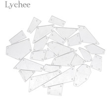 Diamantes de imitación acrílicos con parte trasera plana para coser, Lychee Life, 25 uds., decoración de ropa artesanal, Material de costura 2024 - compra barato