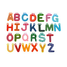 Wooden Fridge Magnet 26 Alphabet Intelligence Development Toy Kids Children Magnetic Sticker Classroom Office Whiteboard Gadget 2024 - buy cheap