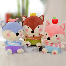 30cm 43cm Soft plush cartoon fox doll  soft cute toy  sleeping pillow children holiday gift female 2024 - buy cheap