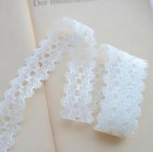 20 Meters Ivory Lace Fabric Polyester DIY Lace Trim Lace Ribbons 3cm Width Wholesale 2024 - buy cheap