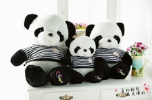 lovely stripes cloth panda plush toy throw pillow birthday gift h443 2024 - buy cheap