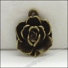 100pcs Vintage Charms Flower Pendant Antique bronze Zinc Alloy Fit Bracelet Necklace DIY Metal Jewelry Findings 2024 - buy cheap