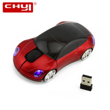 Ratón inalámbrico con forma de coche, Mouse con luz LED para destellear Sem Fio, para Netbook, Juegos de ordenador portátil, 2,4G 2024 - compra barato
